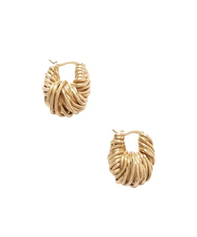 Bottega Veneta Logo Earrings In Yellow