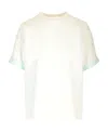 Bottega Veneta Logo-embroidered Double-layered T-shirt In White