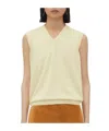 Bottega Veneta Logo Embroidered Vest In Nude