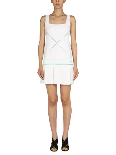 Bottega Veneta Logo-embroidered Dress In White