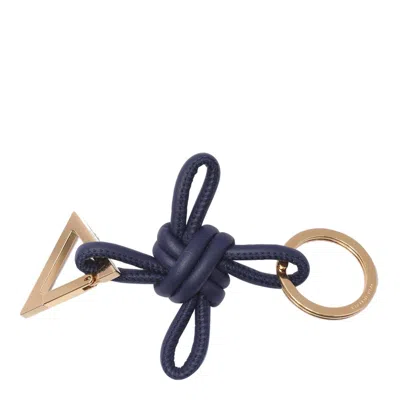 Bottega Veneta Triangle Keyring Knot Detail In Blue