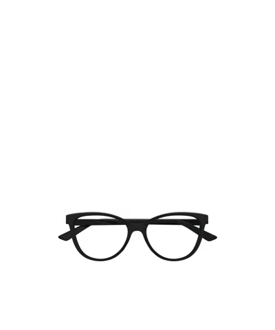 Bottega Veneta Oval Frame Glasses Glasses In Black-black-transparent