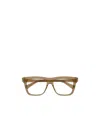 Bottega Veneta Logo Flat Mirror In Brown
