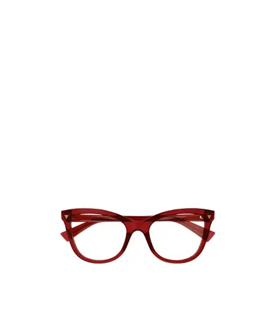Bottega Veneta Logo Flat Mirror In Red