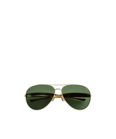 Bottega Veneta Logo Full-frame Sunglasses In Green