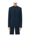 Bottega Veneta Logo Grain Suit Jacket In Black