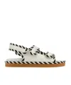 Bottega Veneta Two-tone Nappa Leather Jack Sandals In White