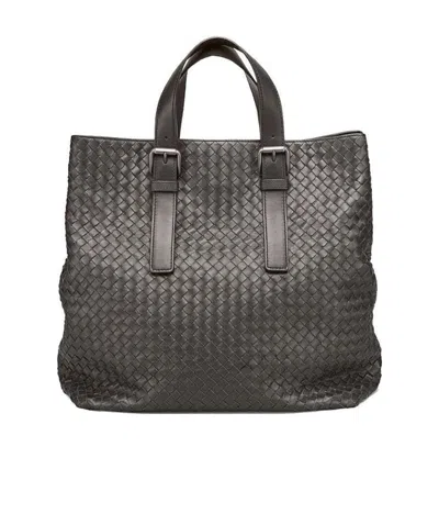 Bottega Veneta Logo Handbag In Black