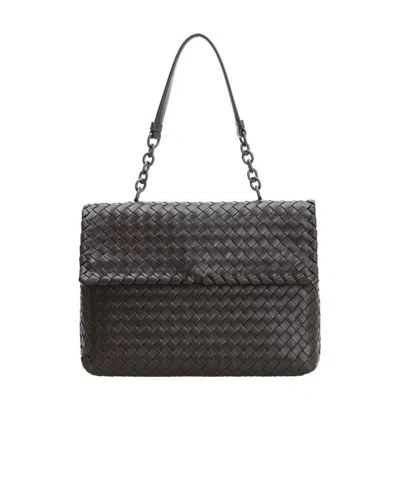 Bottega Veneta Logo Handbag In Black