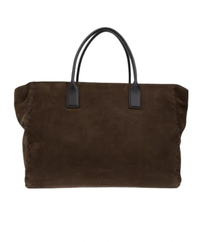 Bottega Veneta Logo Handbag In Black