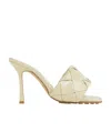 Bottega Veneta Blink Mule Sandal Intrecciato Nappa Opaque In Nude