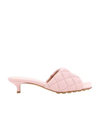 Bottega Veneta Padded Heeled Sandals In Pink