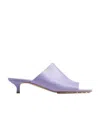 Bottega Veneta 40 Stretch Leather Mules In Smooth Leather In Purple
