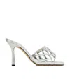 Bottega Veneta 95 Padded Leather Mules In White