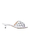 Bottega Veneta Sandals Women Leather Silver In White