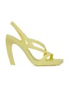 Bottega Veneta Yellow Jimbo Heeled Sandals In 7465 Sherbert