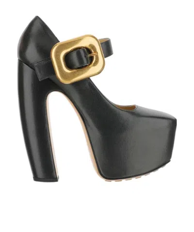 Bottega Veneta Logo High Heels In Black