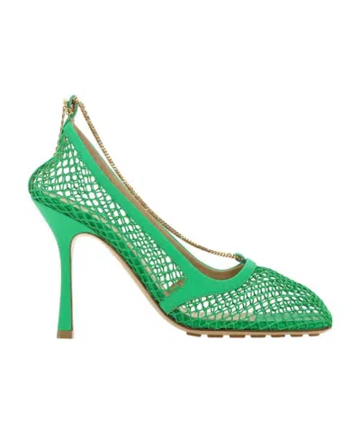 BOTTEGA VENETA BOTTEGA VENETA MESH SQUARE-TOE PUMPS