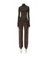 Bottega Veneta Button-keyhole Turtleneck Plisse Knit Sweater In Black
