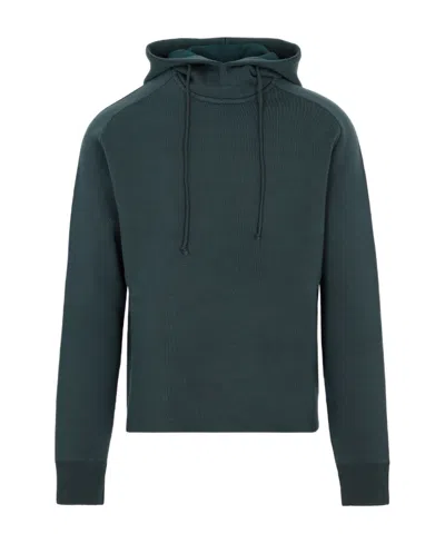Bottega Veneta Logo Hooded Sweater In Black