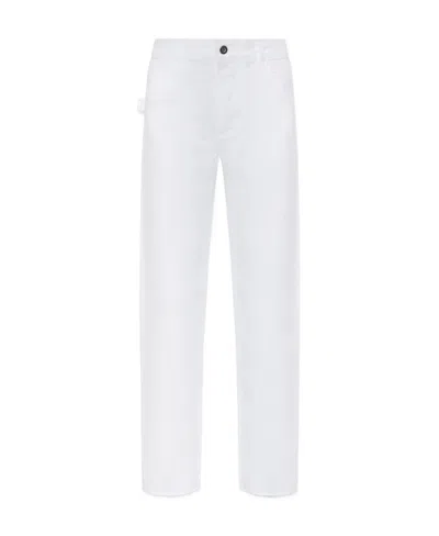 Bottega Veneta Logo Jeans In White