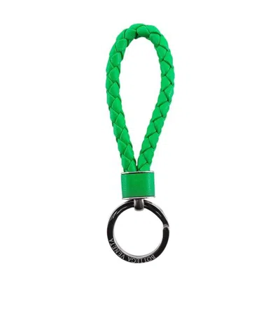Bottega Veneta Logo Key Chain In Green
