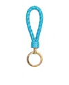 Bottega Veneta Logo Key Ring In Blue