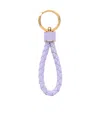 Bottega Veneta Purple Intrecciato Keychain In Purple