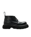 Bottega Veneta Khaki Swell Lace-up Boots In Black