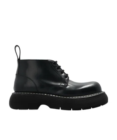 BOTTEGA VENETA LOGO LACE UP BOOTS