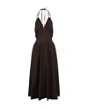 Bottega Veneta Cotton Spalline Dress . In Brown