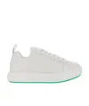 Bottega Veneta Logo Laced With Low-upper Sneakers In White