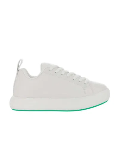 Bottega Veneta Logo Laced With Low-upper Sneakers In White