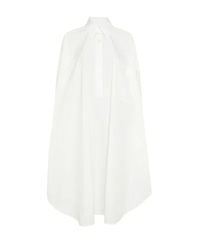 Bottega Veneta Logo Lapel Dress In White
