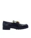 Bottega Veneta Monsieur Calfskin Bit Loafers In Black