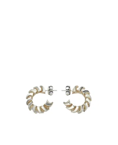 Bottega Veneta Logo Logo Earrings In Yellow