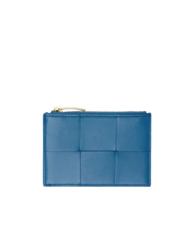 Bottega Veneta Logo Logo Knitting Design Card Package In Blue