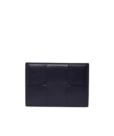 Bottega Veneta Cassette Calf Leather Credit Card Case Men In Black