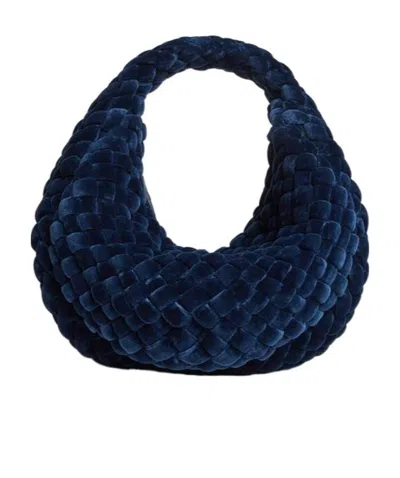 Bottega Veneta Logo Mini Handbag In Blue