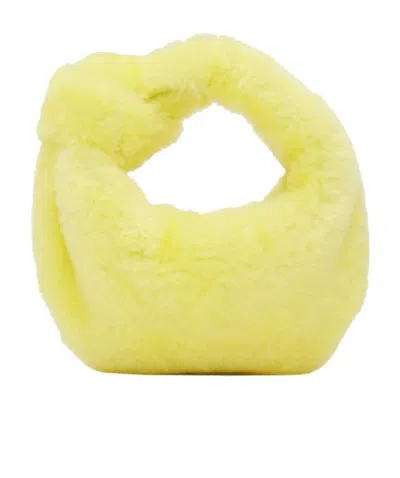 Bottega Veneta Logo Mini Handbag In Yellow