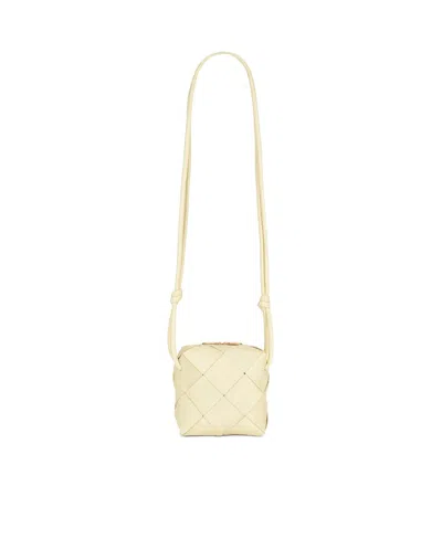 Bottega Veneta Logo Mini Shoulder Bag In Nude