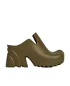 Bottega Veneta Brown Flash Clogs In Green