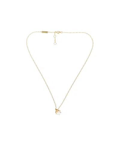 Bottega Veneta Logo Necklace In Yellow
