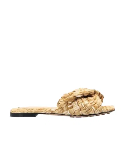 Bottega Veneta Logo Open-toe Flat-bottomed Cool Mop In Nude