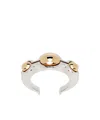 Bottega Veneta Logo Opening Ring In White