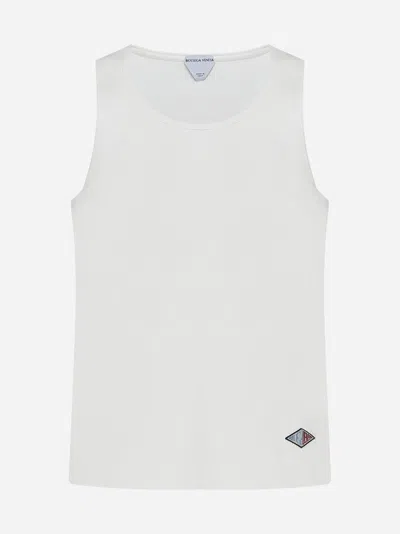 Bottega Veneta Rib Jersey Tank Top In White
