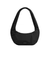 Bottega Veneta Logo-patch Taffeta Shoulder Bag In Black