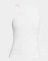 Bottega Veneta Logo Patch Tank Top In White
