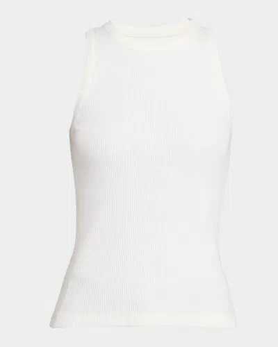 Bottega Veneta Logo Patch Tank Top In White
