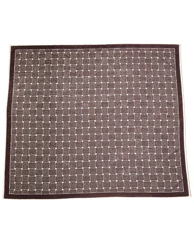 Bottega Veneta Logo Pattern Towel In Brown